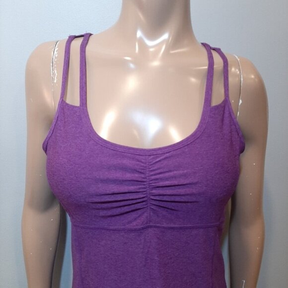 3/$20 MPG Active Tank Top Strappy Ruched Mesh Wrap Built-In Bra Athletic - Picture 2 of 15